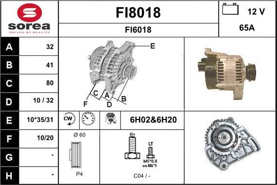 SNRA FI8018 - Генератор autospares.lv
