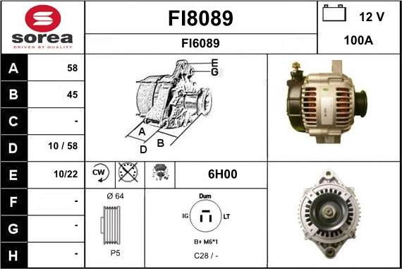 SNRA FI8089 - Генератор autospares.lv