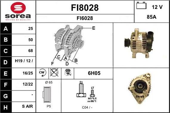SNRA FI8028 - Генератор autospares.lv