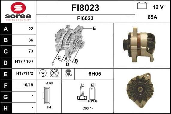 SNRA FI8023 - Генератор autospares.lv