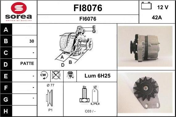 SNRA FI8076 - Генератор autospares.lv