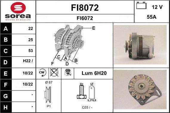 SNRA FI8072 - Генератор autospares.lv