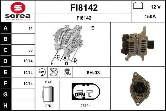 SNRA FI8142 - Генератор autospares.lv