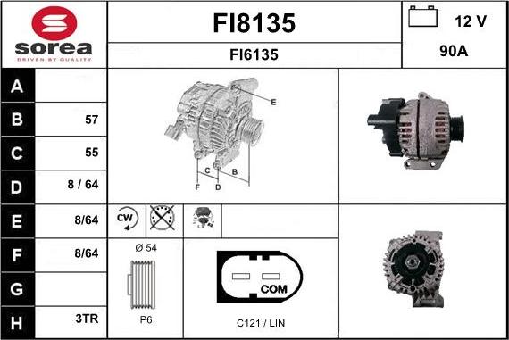 SNRA FI8135 - Генератор autospares.lv