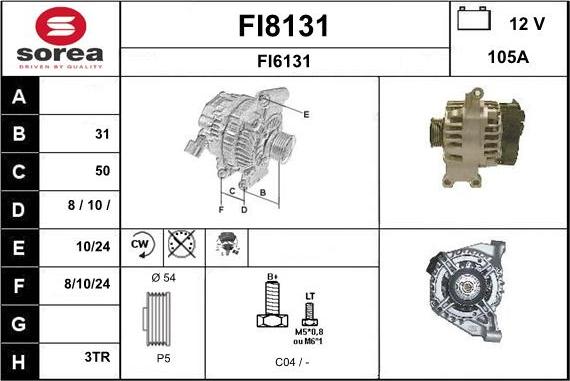 SNRA FI8131 - Генератор autospares.lv