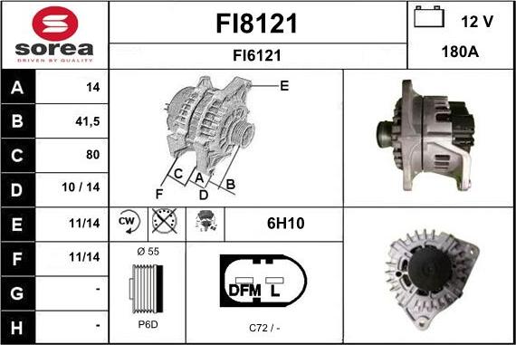 SNRA FI8121 - Генератор autospares.lv