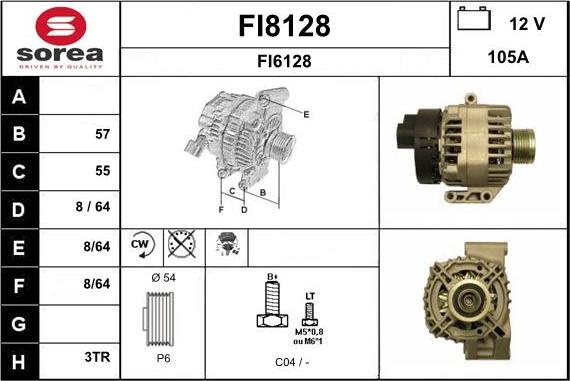 SNRA FI8128 - Генератор autospares.lv