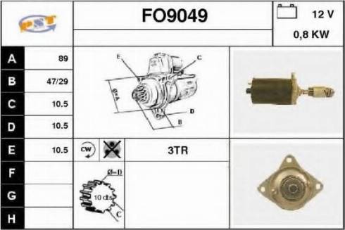 SNRA FO9049 - Стартер autospares.lv