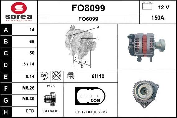 SNRA FO8099 - Генератор autospares.lv