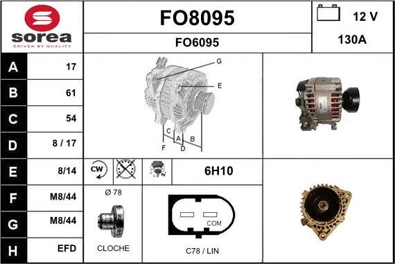 SNRA FO8095 - Генератор autospares.lv