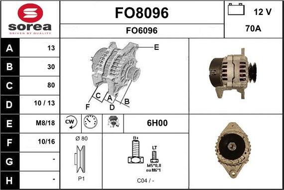 SNRA FO8096 - Генератор autospares.lv