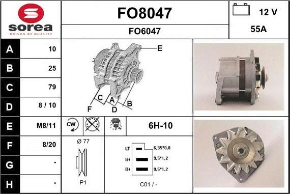 SNRA FO8047 - Генератор autospares.lv