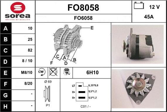 SNRA FO8058 - Генератор autospares.lv