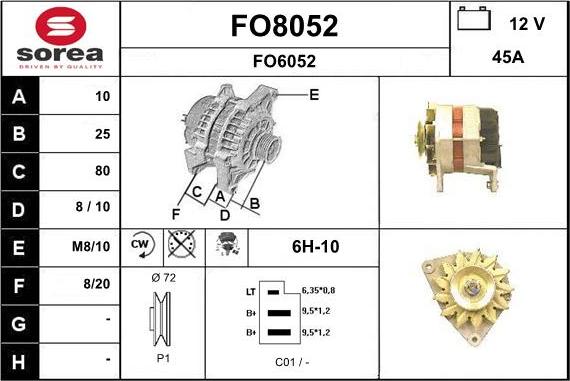 SNRA FO8052 - Генератор autospares.lv
