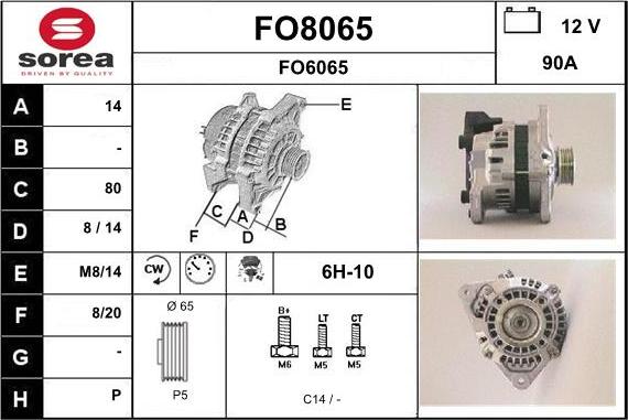 SNRA FO8065 - Генератор autospares.lv