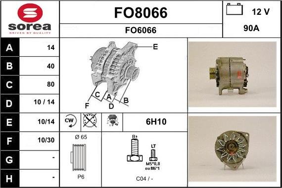 SNRA FO8066 - Генератор autospares.lv