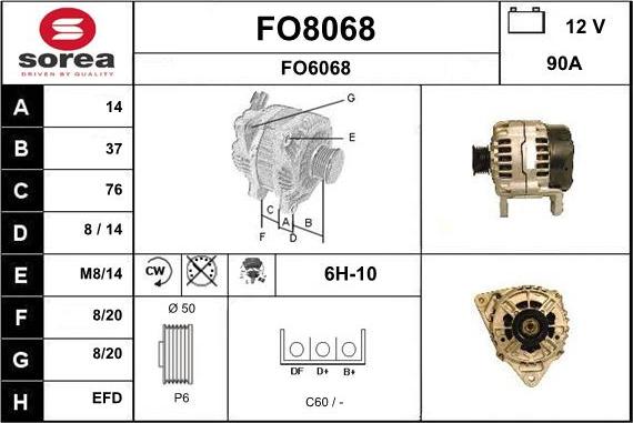 SNRA FO8068 - Генератор autospares.lv