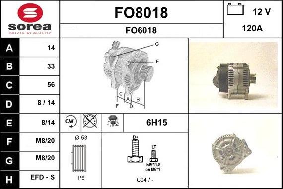 SNRA FO8018 - Генератор autospares.lv