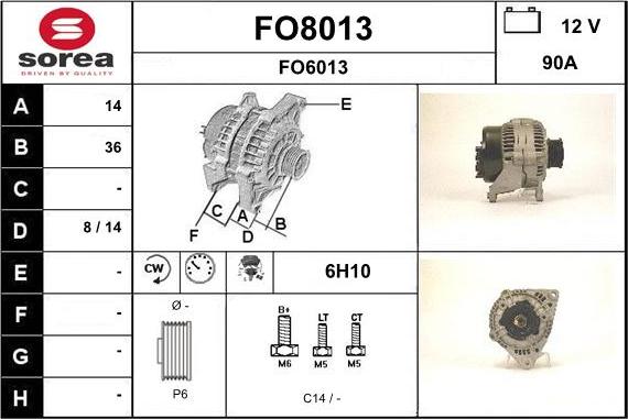 SNRA FO8013 - Генератор autospares.lv