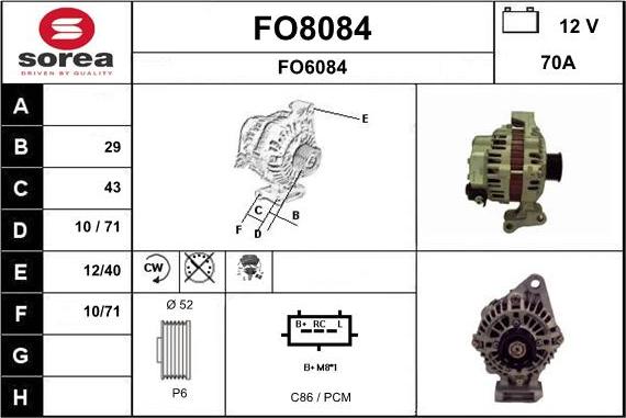 SNRA FO8084 - Генератор autospares.lv