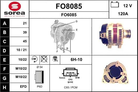 SNRA FO8085 - Генератор autospares.lv