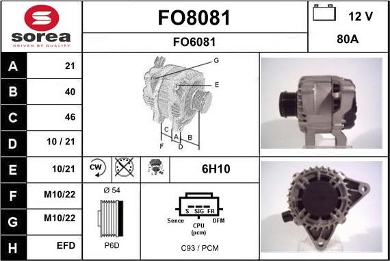 SNRA FO8081 - Генератор autospares.lv