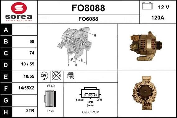 SNRA FO8088 - Генератор autospares.lv