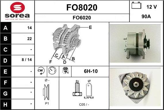 SNRA FO8020 - Генератор autospares.lv