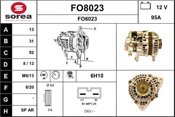 SNRA FO8023 - Генератор autospares.lv