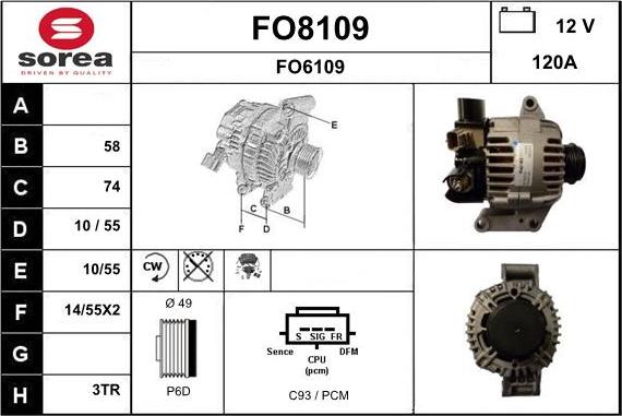 SNRA FO8109 - Генератор autospares.lv