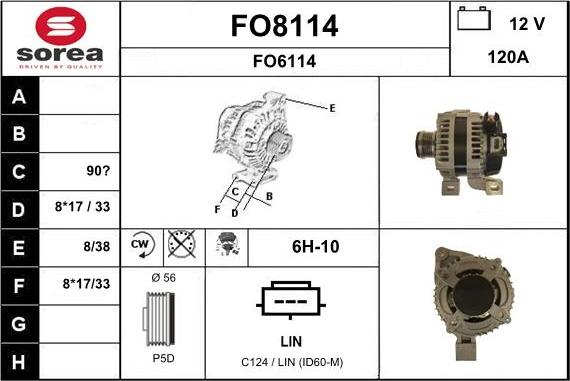 SNRA FO8114 - Генератор autospares.lv