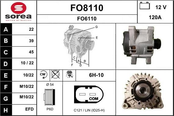 SNRA FO8110 - Генератор autospares.lv