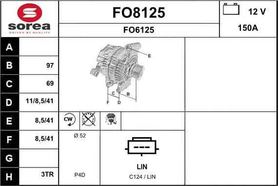 SNRA FO8125 - Генератор autospares.lv