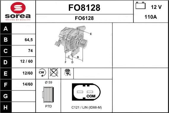 SNRA FO8128 - Генератор autospares.lv