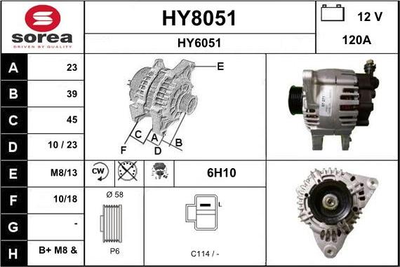 SNRA HY8051 - Генератор autospares.lv