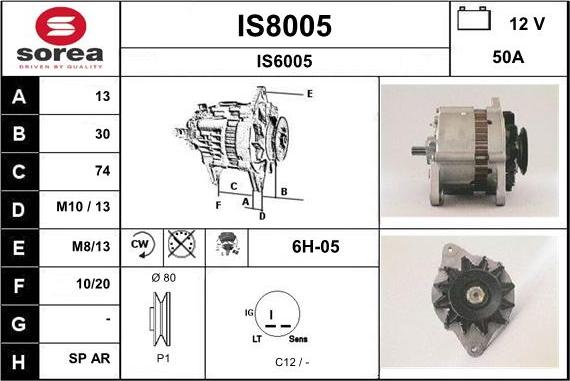 SNRA IS8005 - Генератор autospares.lv