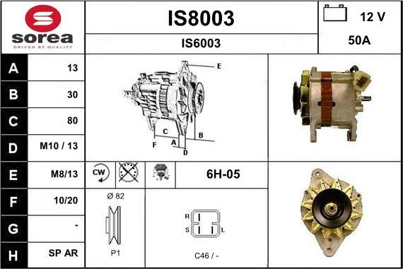 SNRA IS8003 - Генератор autospares.lv