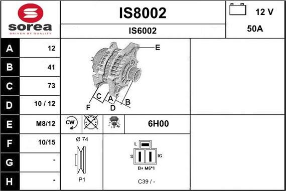 SNRA IS8002 - Генератор autospares.lv