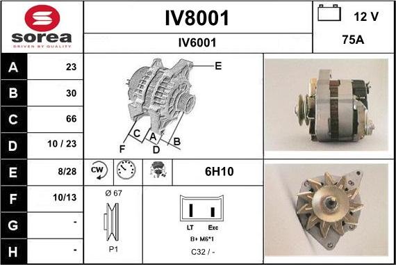 SNRA IV8001 - Генератор autospares.lv