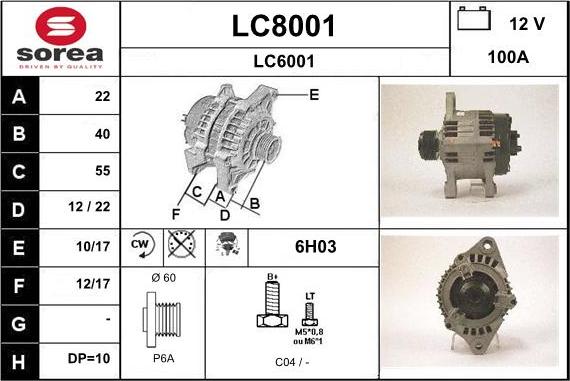 SNRA LC8001 - Генератор autospares.lv