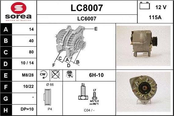 SNRA LC8007 - Генератор autospares.lv