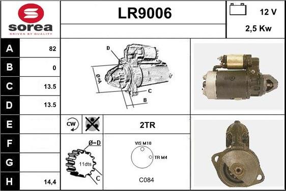 SNRA LR9006 - Стартер autospares.lv