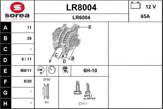 SNRA LR8004 - Генератор autospares.lv