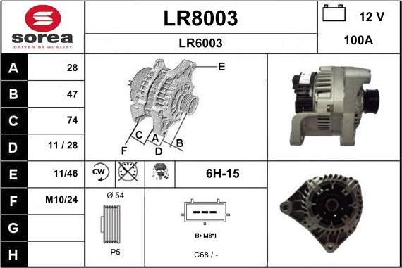 SNRA LR8003 - Генератор autospares.lv