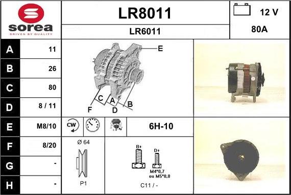 SNRA LR8011 - Генератор autospares.lv