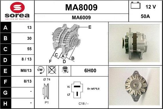 SNRA MA8009 - Генератор autospares.lv