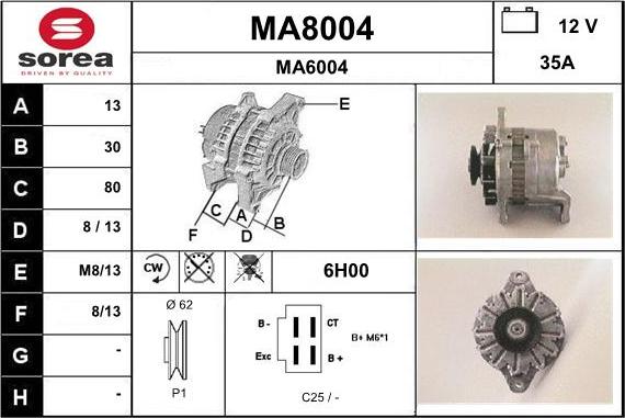 SNRA MA8004 - Генератор autospares.lv