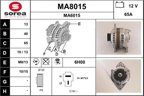 SNRA MA8015 - Генератор autospares.lv