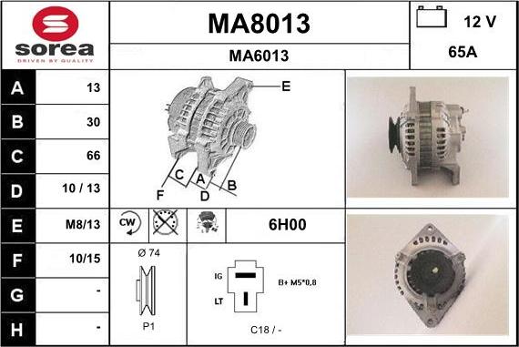 SNRA MA8013 - Генератор autospares.lv