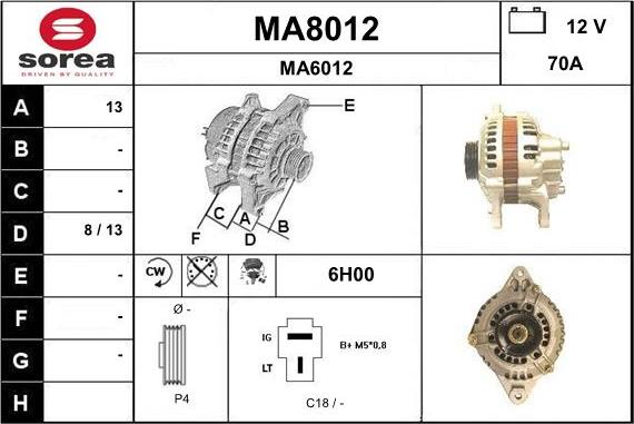 SNRA MA8012 - Генератор autospares.lv